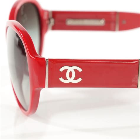 chanel sunglasses red and black